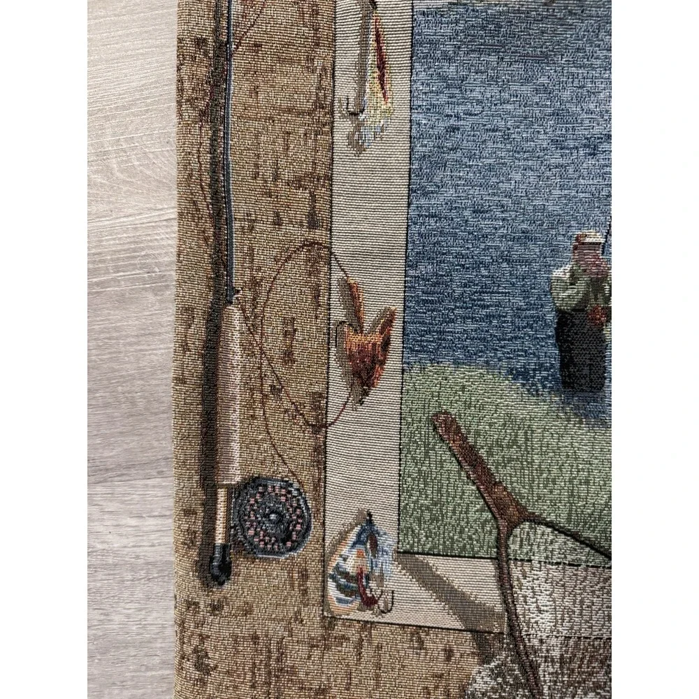 VTG Wall hanging Tapestry Fly Fishing Perfect Condition Beautiful